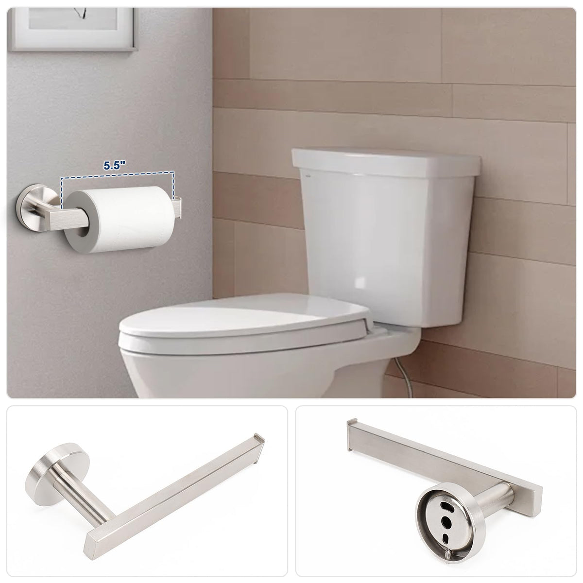 NearMoon additional robe hook in brushed nickel for accessories