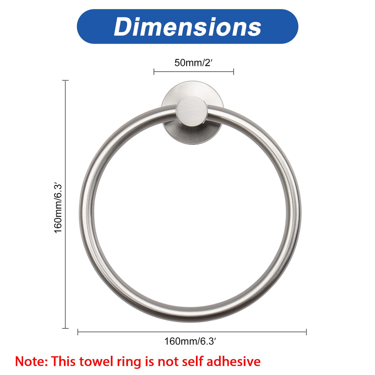 NearMoon brushed-nickel towel ring highlights modern bathroom style on wall
