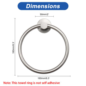 NearMoon brushed-nickel towel ring highlights modern bathroom style on wall