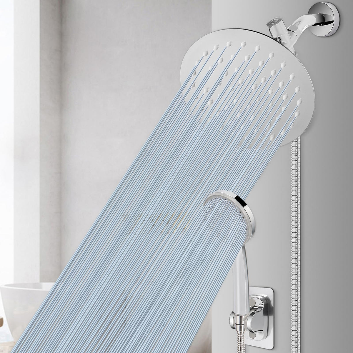Rub-clean nozzles help prevent mineral buildup for consistent water flow.