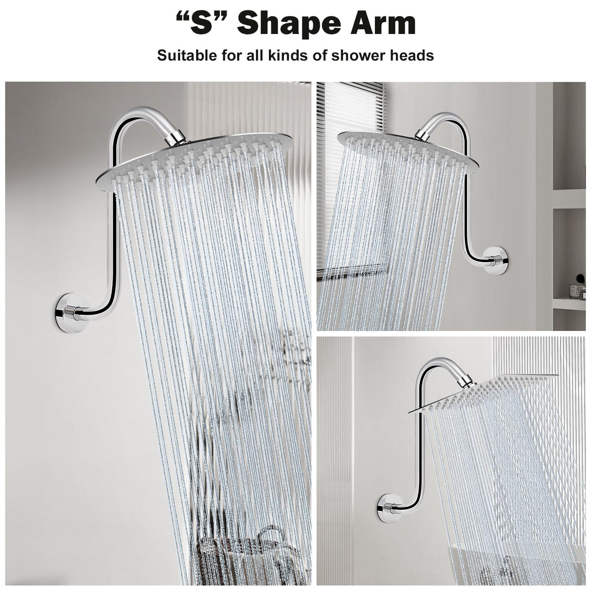 NearMoon S shape design adds a modern, decorative look to your bathroom.