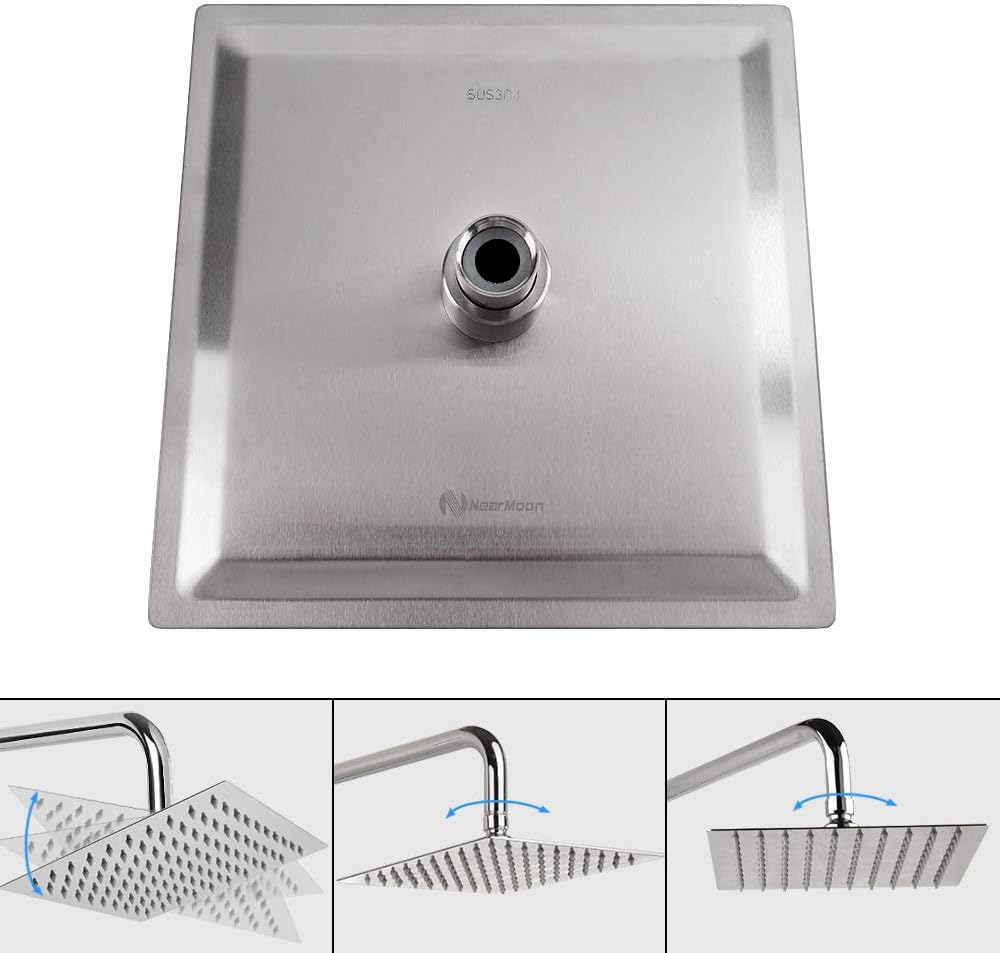 Swivel ball connector allows easy angle adjustment for personalized rainfall.
