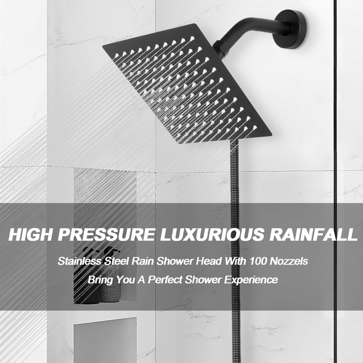 NearMoon stainless steel 5 ft hose provides flexible reach for chores and showers