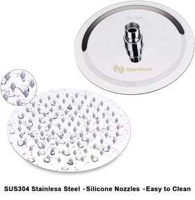 NearMoon 8-inch stainless steel head delivers strong rainfall.