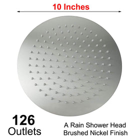 Stainless steel construction with brushed nickel finish resists corrosion for long-lasting bathroom elegance.