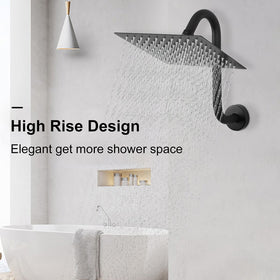 NearMoon stainless steel shower arm offers durable construction and easy maintenance