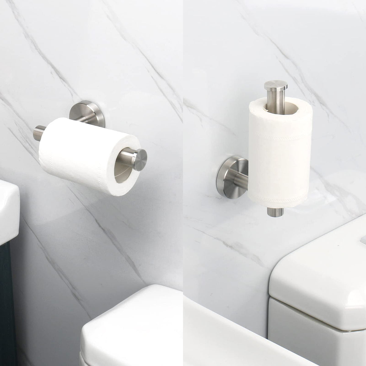 NearMoon stainless steel 6-inch arm toilet roll holder for large rolls