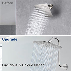 NearMoon chrome shower arm assembly offers easy retrofit for existing showers.