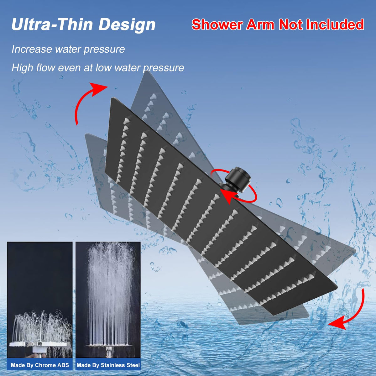 NearMoon swivel ball connector adjusts to any shower angle