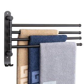 NearMoon four-arm swivel towel rack with rotating arms for flexible drying.