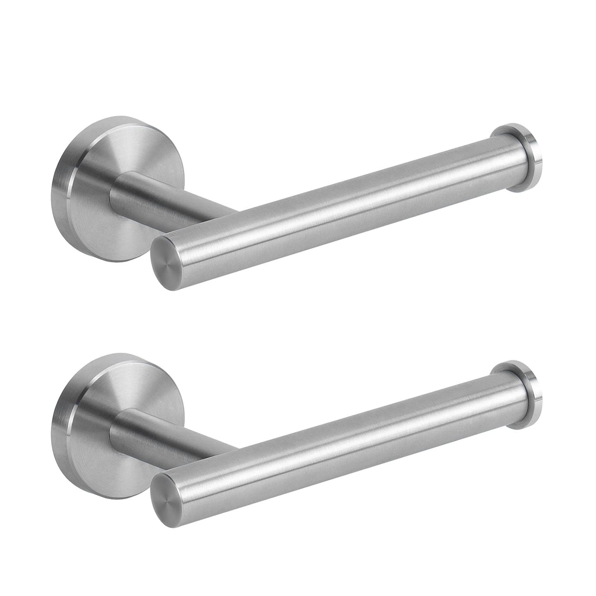 NearMoon brushed nickel toilet paper holder on wall with rustproof design