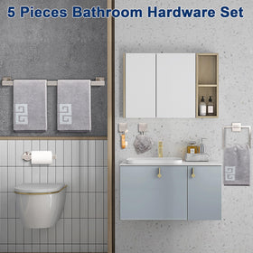 NearMoon brushed nickel toilet paper holder keeps rolls secure