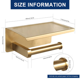 NearMoon holder with shelf anti-drop design secures the tissue roll for everyday use.