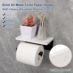 NearMoon heavy-duty holder marble shelf closeup showing sturdy build.