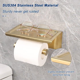 NearMoon fixture demonstrates phone shelf in use for convenient access in bathroom.