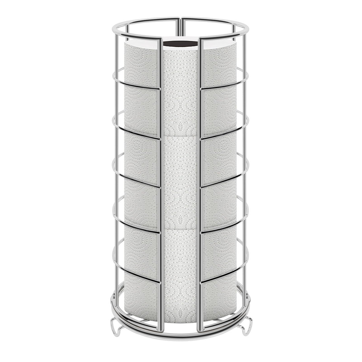 NearMoon toilet-paper-organizer-stand with three-roll capacity keeps bathroom neat and organized.