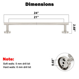 NearMoon towel rack with 21-inch usable hanging space.