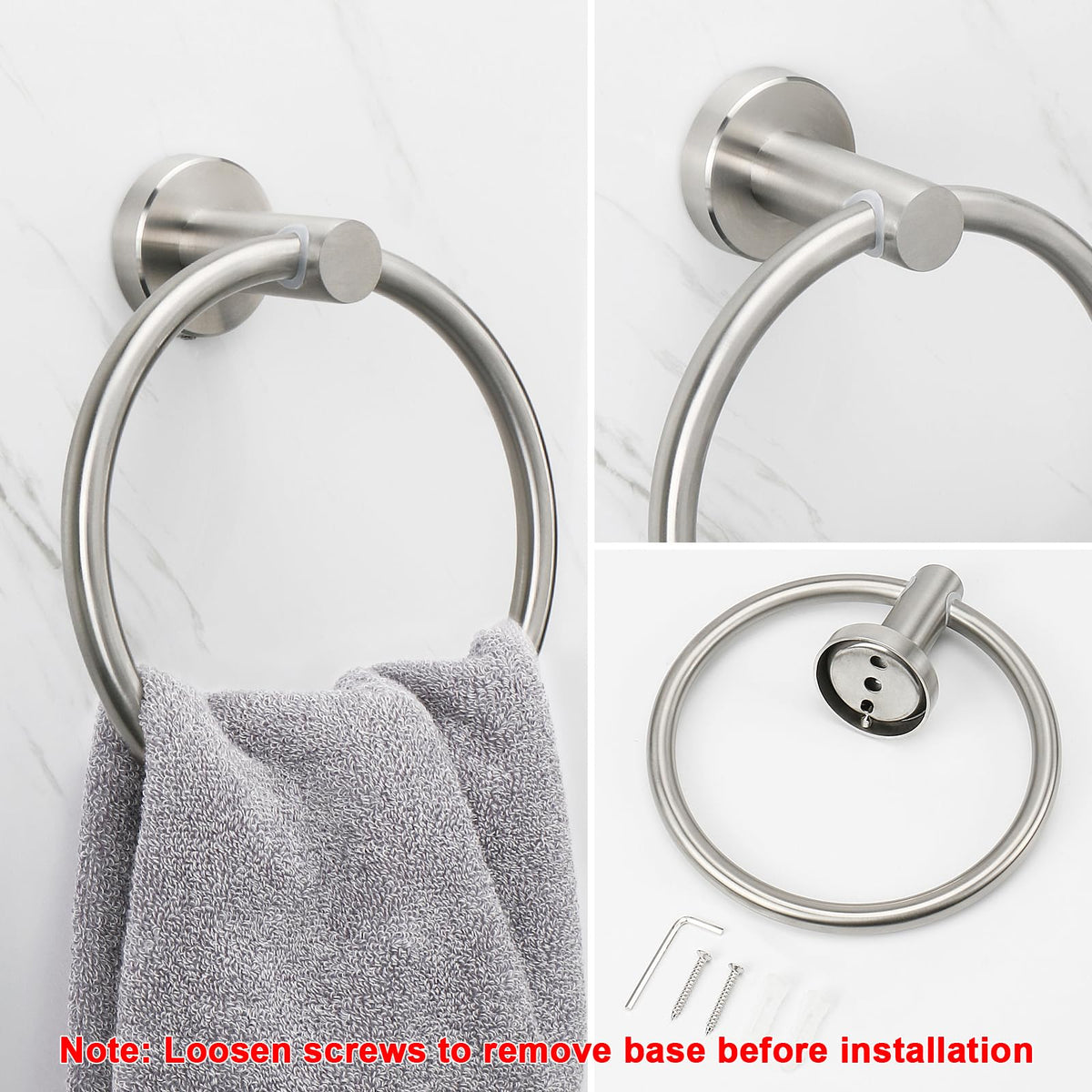 NearMoon towel ring withstands humidity without rust for busy bathrooms
