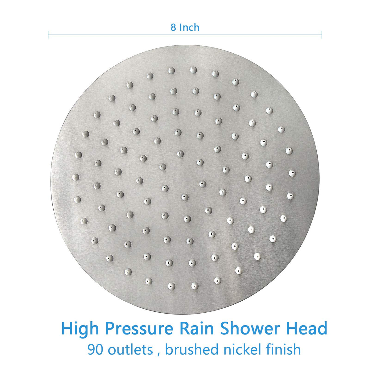 NearMoon ultra-thin design rain shower head provides sleek look and strong flow.