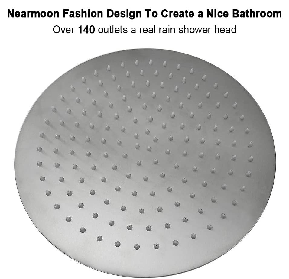 NearMoon ultra-thin design shower head showcases a sleek profile for modern bathrooms.