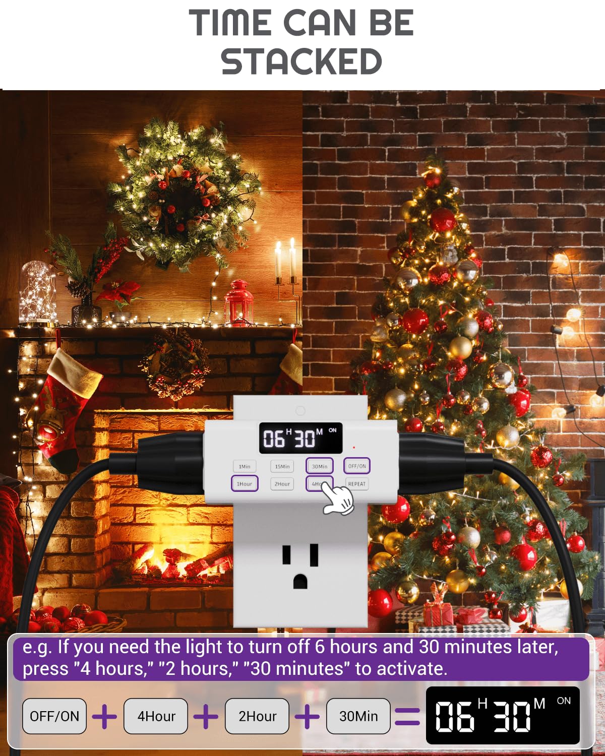 NEARPOW large-screen countdown display enables easy setup in low light.