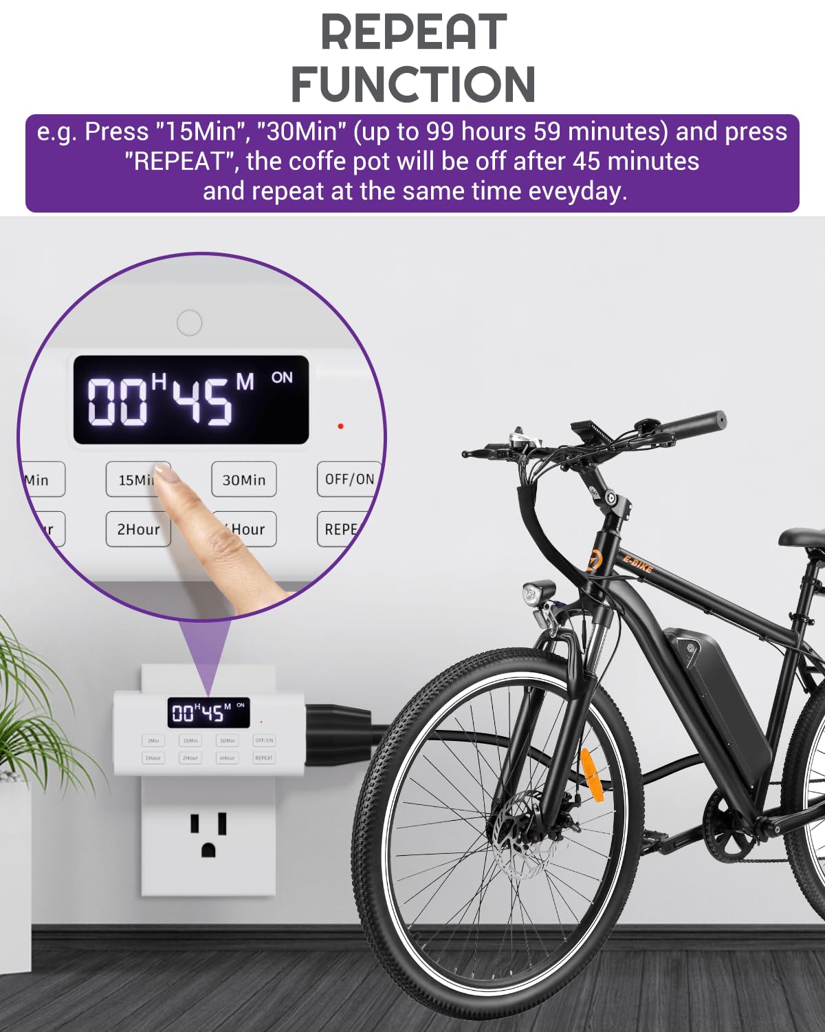 NEARPOW memory function saver preserves settings after power loss.