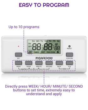 NEARPOW Random Vacation mode makes your home look lived-in.