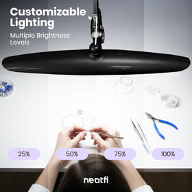 Neatfi XL 2200-lumens desk-setup-ready design fits home offices and studios.