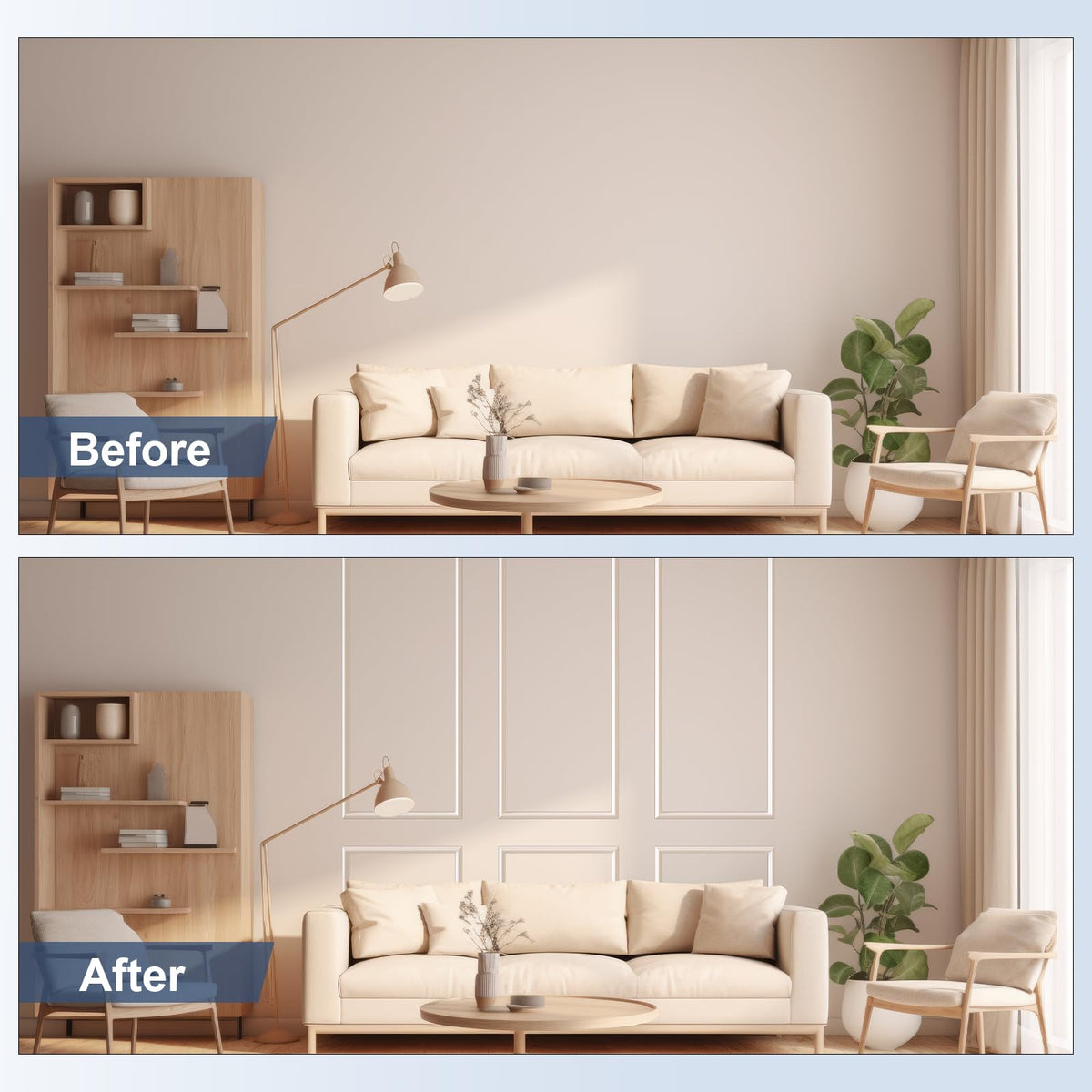 NeatiEase adhesive backings peel off cleanly for quick setup.