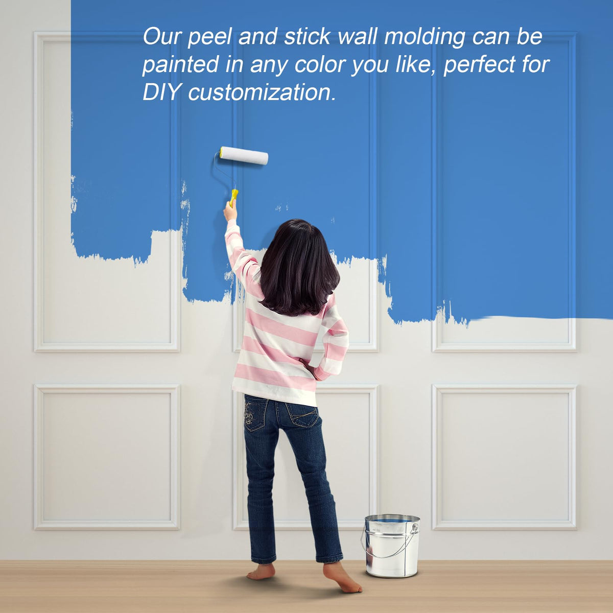 NeatiEase complete wall molding kit includes 24 pieces for full-room upgrade.