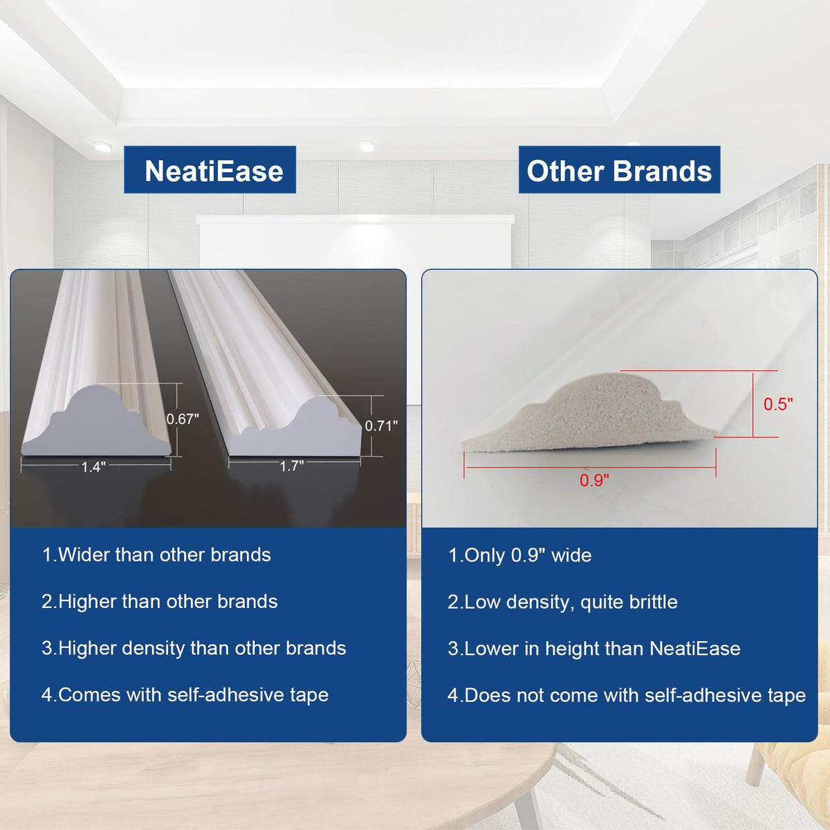 NeatiEase paint-ready panels allow color customization to suit your space.