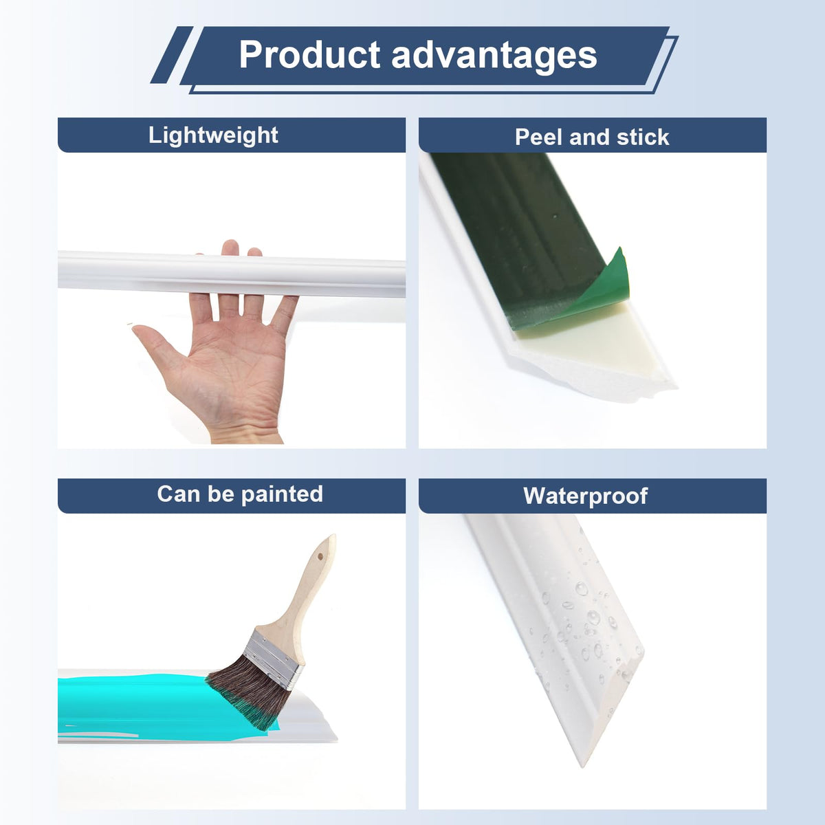 NeatiEase pre-cut molding kit simplifies installation without cutting.
