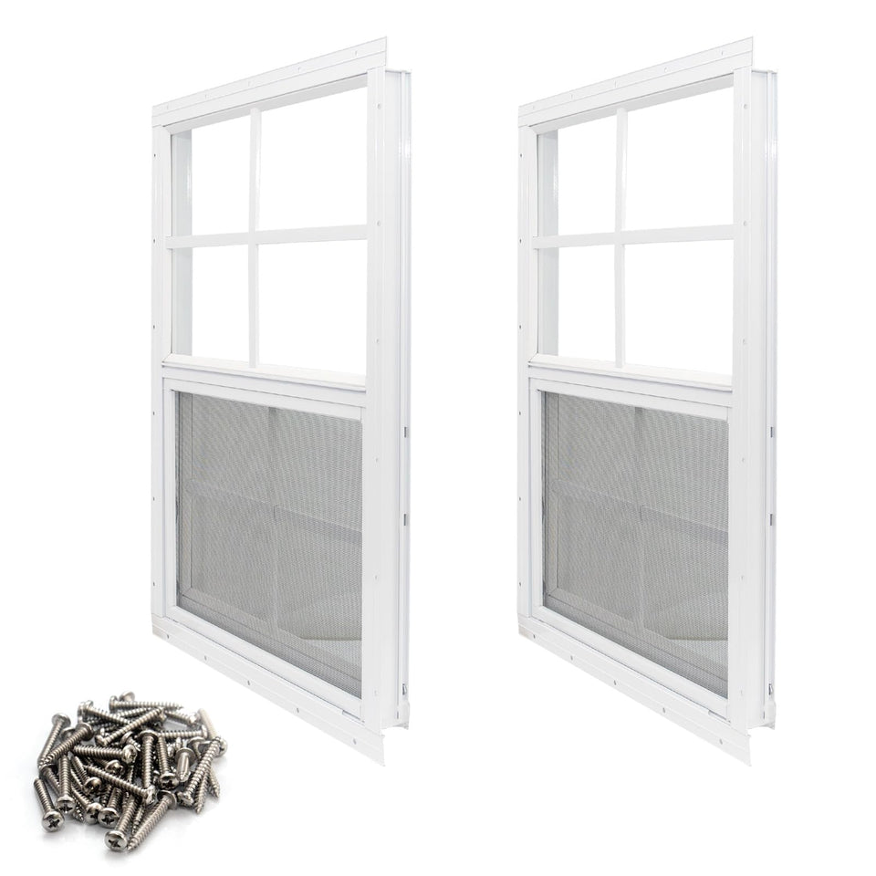 NeatiEase flush-mount shed window with tempered glass for bright daylight