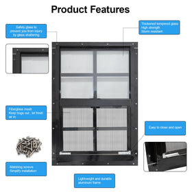 NeatiEase shed window fiberglass screen detail keeps bugs out