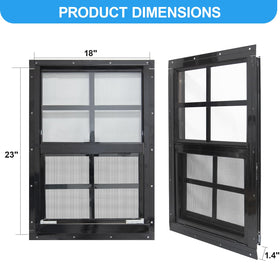 NeatiEase shed window tempered glass close-up highlighting shatter resistance