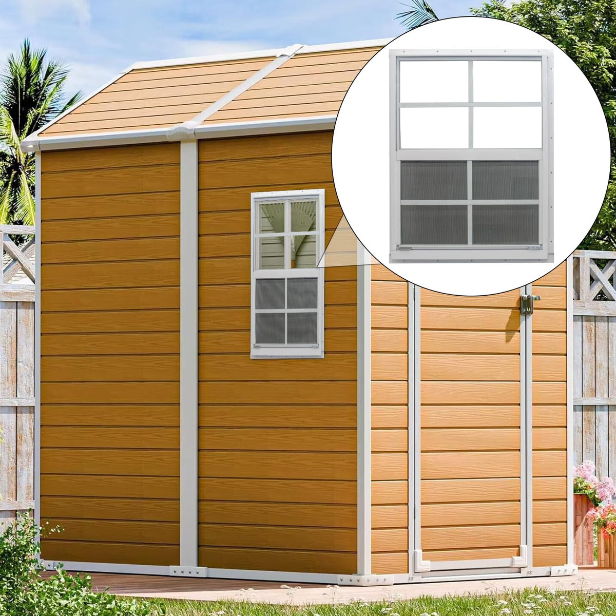NeatiEase shed window installed for ventilation and natural light