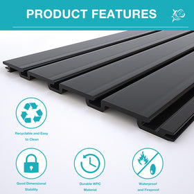 NeatiEase slatwall panel in a busy garage demonstrating organized tool storage.