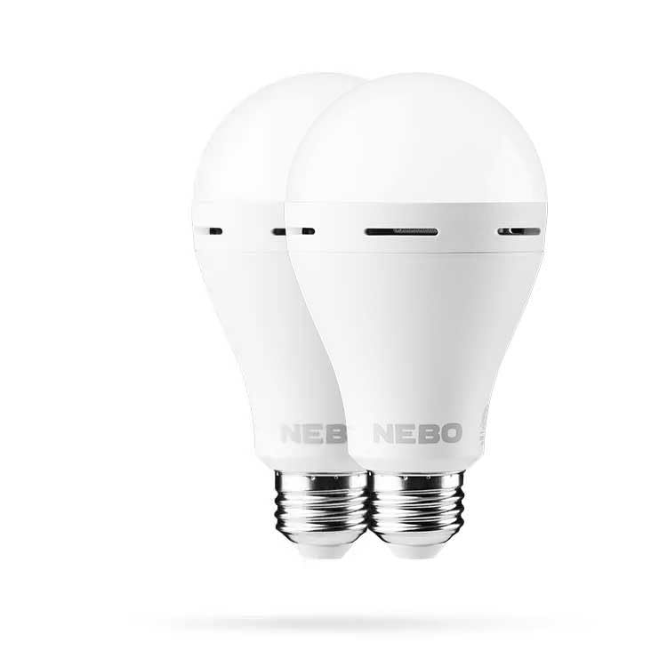 NEBO Blackout Backup bulb emitting 850 lumens for bright outage lighting
