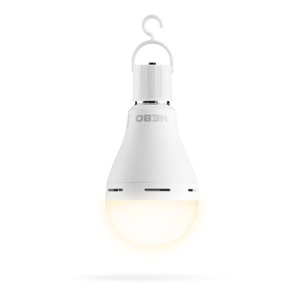 NEBO bulb with rechargeable internal battery and emergency features
