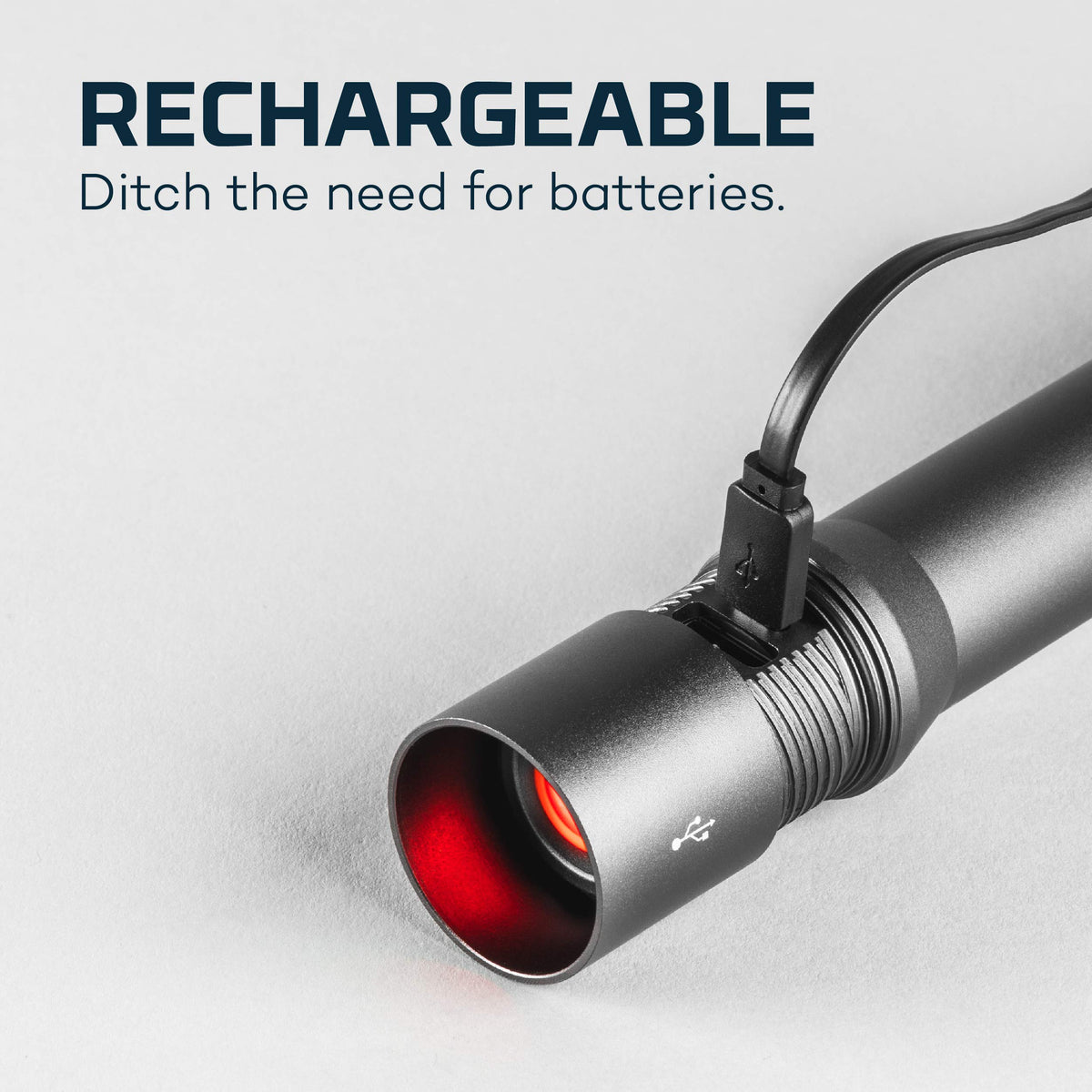 NEBO Davinci 2000 USB port enables on-the-go device charging.