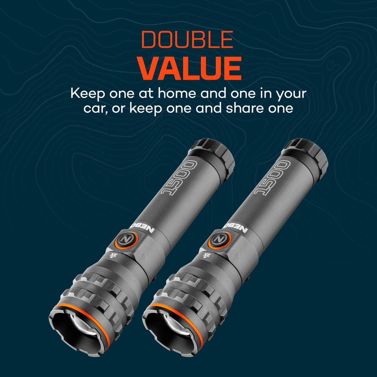 NEBO four-modes LED illumination supports versatile task lighting.