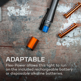 NEBO Inspector 500+ steel pocket clip keeps light secured in pockets.