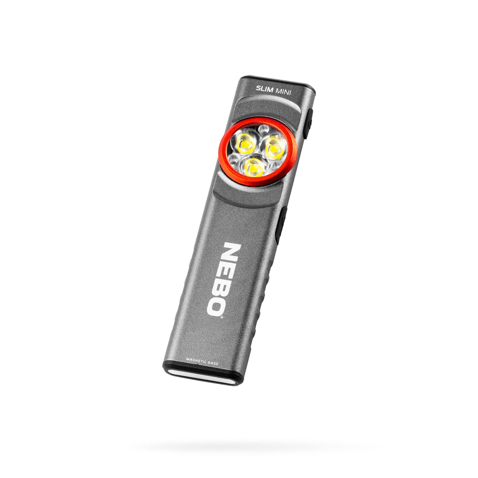 NEBO SLIM Mini pocket light clipped for easy access on the go.