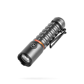 NEBO Torchy 2K pocket light with clip for hands-free portability.
