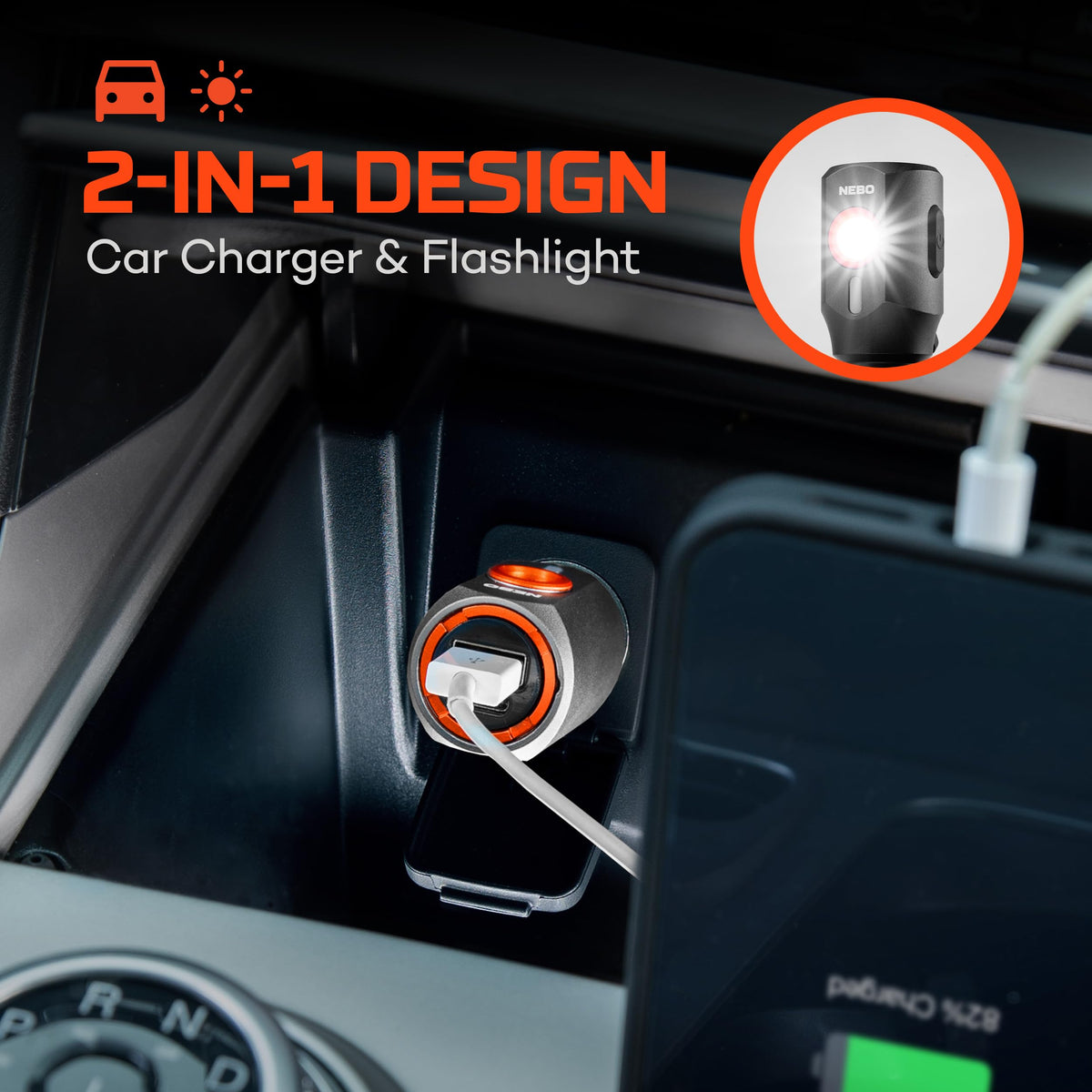 NEBO Transport 400 with six light modes for versatile roadside lighting.