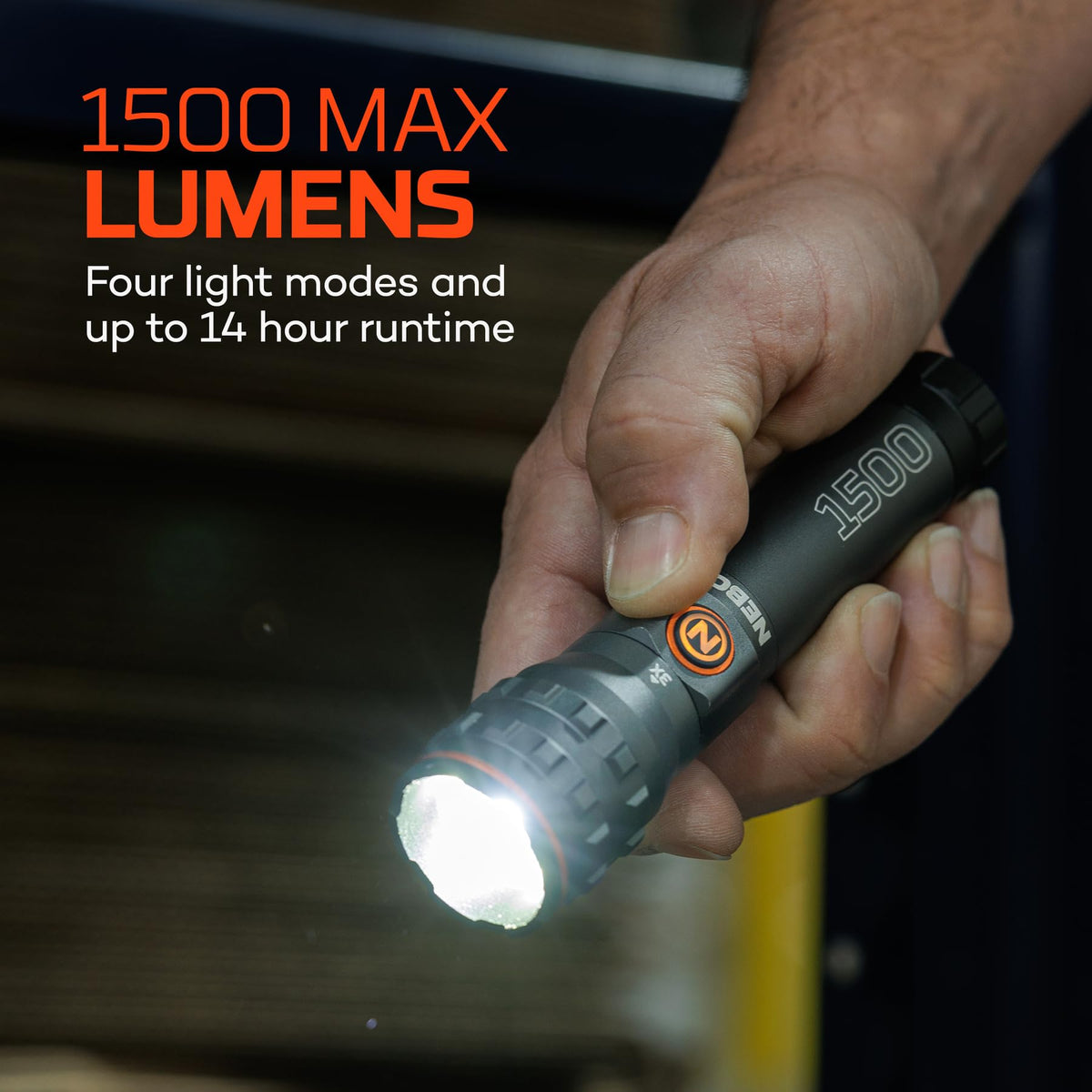NEBO two-pack LED flashlights provide portable, reliable illumination.