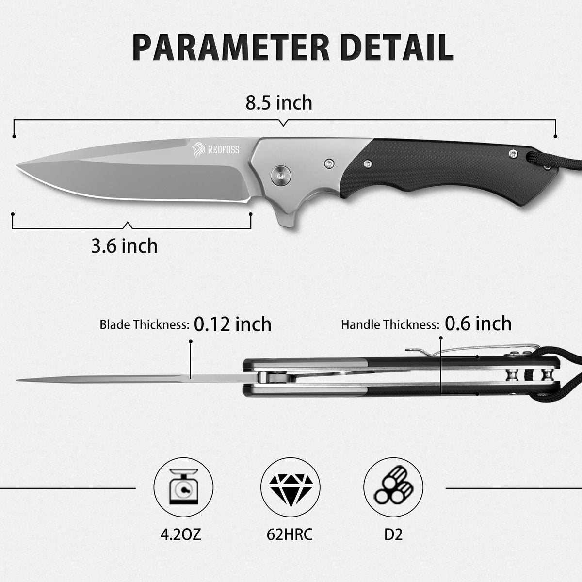 NedFoss aluminum bolster reduces weight for comfortable EDC