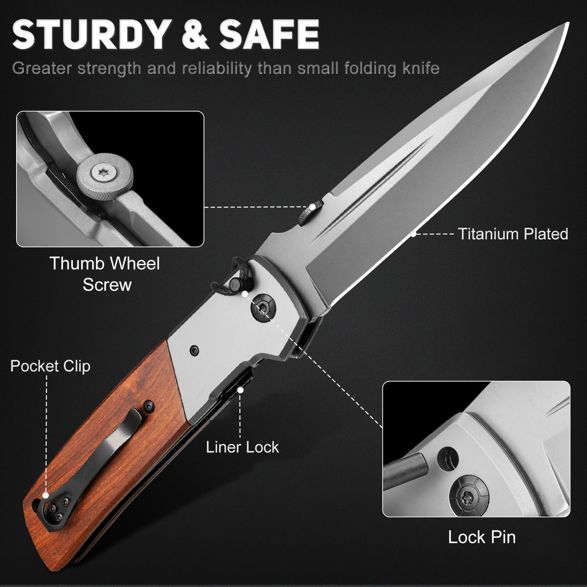NedFoss DA52 rosewood gray handle combination for stable in-hand control