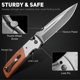 NedFoss DA52 rosewood gray handle combination for stable in-hand control