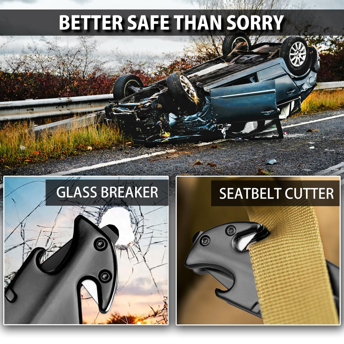 NedFoss FA48 seatbelt cutter ready for emergency car rescue